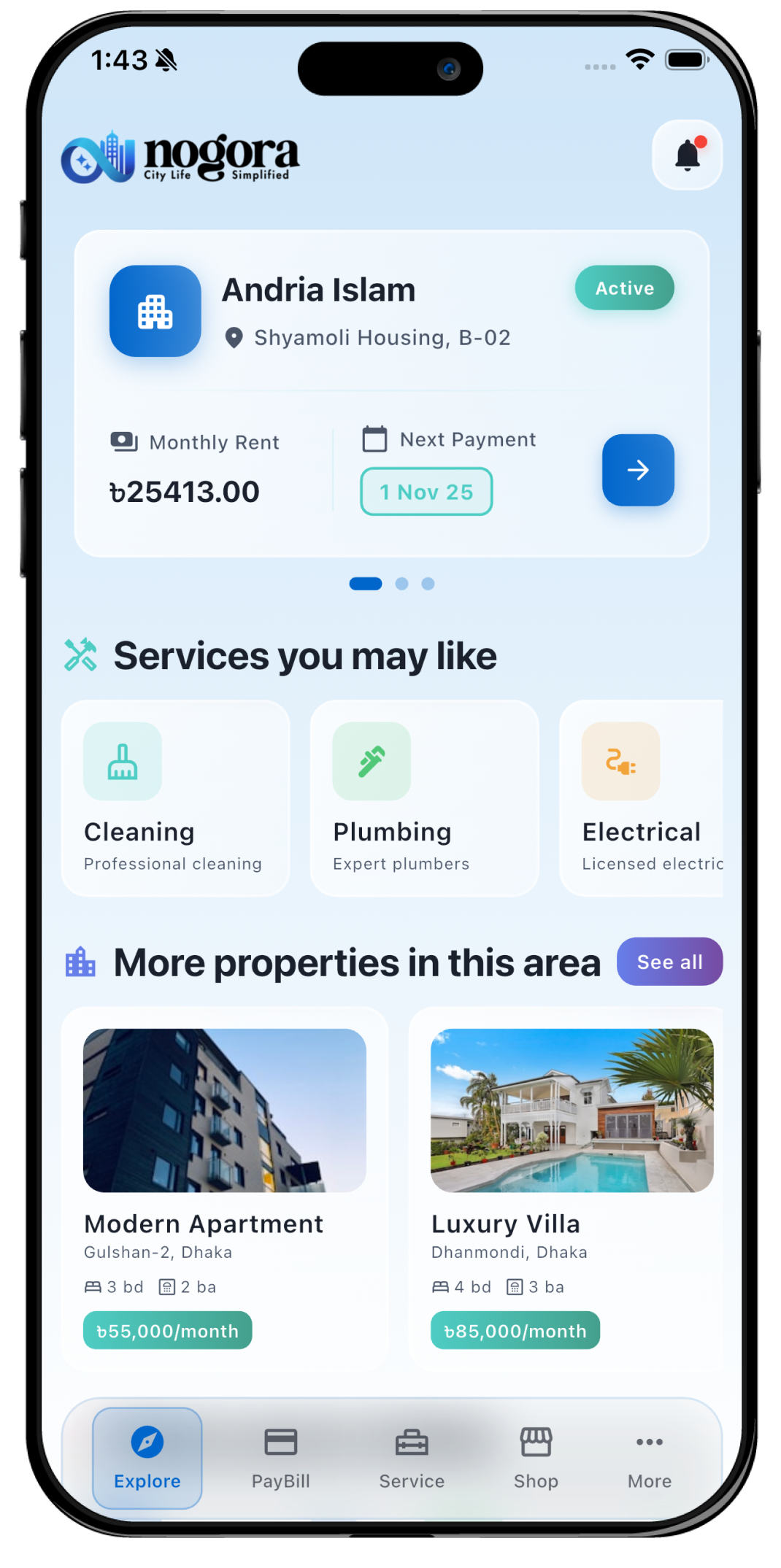 Nogora App Screenshot